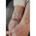 BRACELET GROSSE MAILLE PLATE ACIER INOXYDABLE SILVER PETIT PRIX