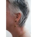 BOUCLES PENDANTES CHAINETTE LUNE ACIER INOXYDABLE GOLD PETIT PRIX