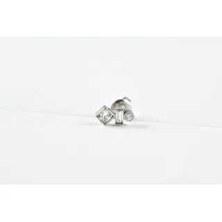 PUCE STRASS ACIER INOXYDABLE SILVER PETIT PRIX