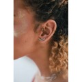 PUCE RAMEAU SERTIE DE STRASS ACIER INOXYDABLE SILVER PETIT PRIX