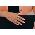 BAGUE COEUR EFFET PERLES ACIER INOX SILVER PETIT PRIX