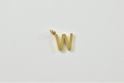 Lettre W simple gold