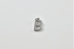 Silver simple letter B
