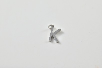 Lettre K simple silver