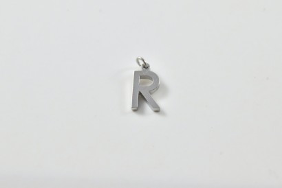 Lettre R simple silver