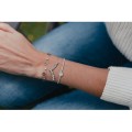 BRACELET PERLES GRIS METALLISE MEDAILLON ACIER INOX GOLD PETIT PRIX
