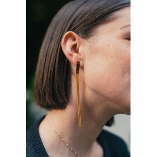 BOUCLES LONGS FILS ACIER INOXYDABLE GOLD PETIT PRIX