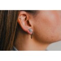 PUCE PAPILLON STRASS ACIER INOXYDABLE SILVER PETIT PRIX