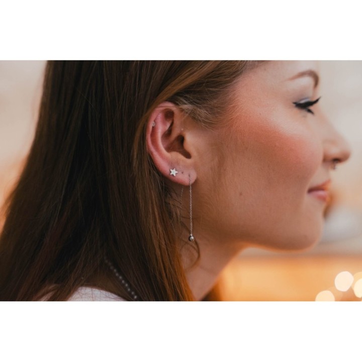 FAUX PIERCING ETOILE ACIER INOXYDABLE SILVER PETIT PRIX