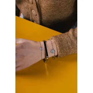 BRACELET SATURNE STRASS ACIER INOXYDABLE SILVER PETIT PRIX