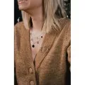 COLLIER LUNES ETOILES COEURS MEDAILLE ACIER INOX SILVER PETIT PRIX