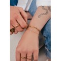 BRACELET GROSSE MAILLE ACIER INOXYDABLE GOLD PETIT PRIX
