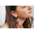 PUCE LOTUS STRASS CHAINETTE ACIER INOXYDABLE SILVER PETIT PRIX