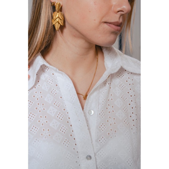 COLLIER MAILLE SERPENT NOEUDS ACIER INOXYDABLE GOLD PETIT PRIX