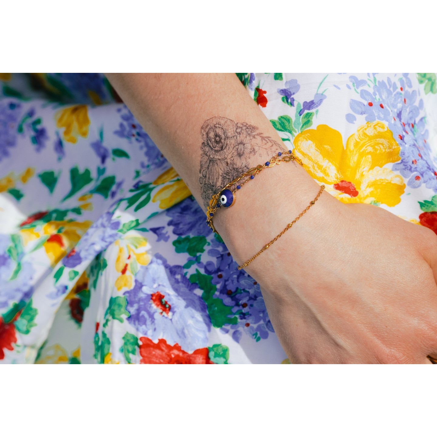 Adéla - Bracelet en or avec perles Nila