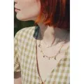 COLLIER LUNE ET STRASS ACIER INOXYDABLE GOLD PETIT PRIX