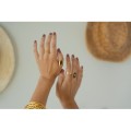 BAGUE XL OUVERTE MARTELEE ACIER INOXYDABLE GOLD PETIT PRIX