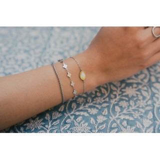BRACELET MEDAILLE OVALE FEUILLE ACIER INOXYDABLE SILVER PETIT PRIX