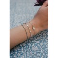 BRACELET MEDAILLE OVALE FEUILLE ACIER INOXYDABLE SILVER PETIT PRIX