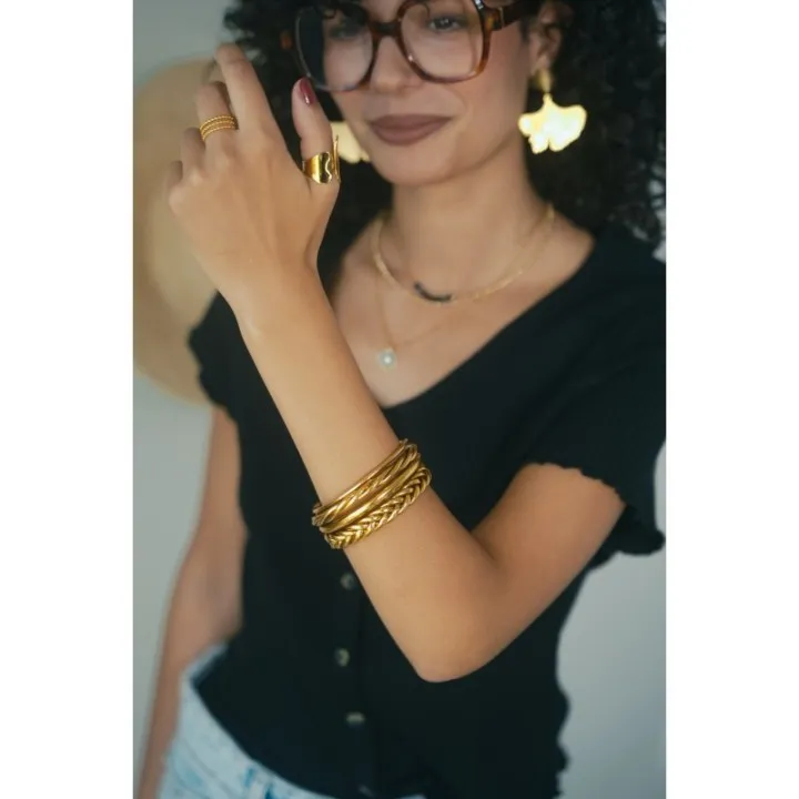 JONC BOUDDHISTE TIBETAINS KUMLAI ROSE GOLD PAS CHER