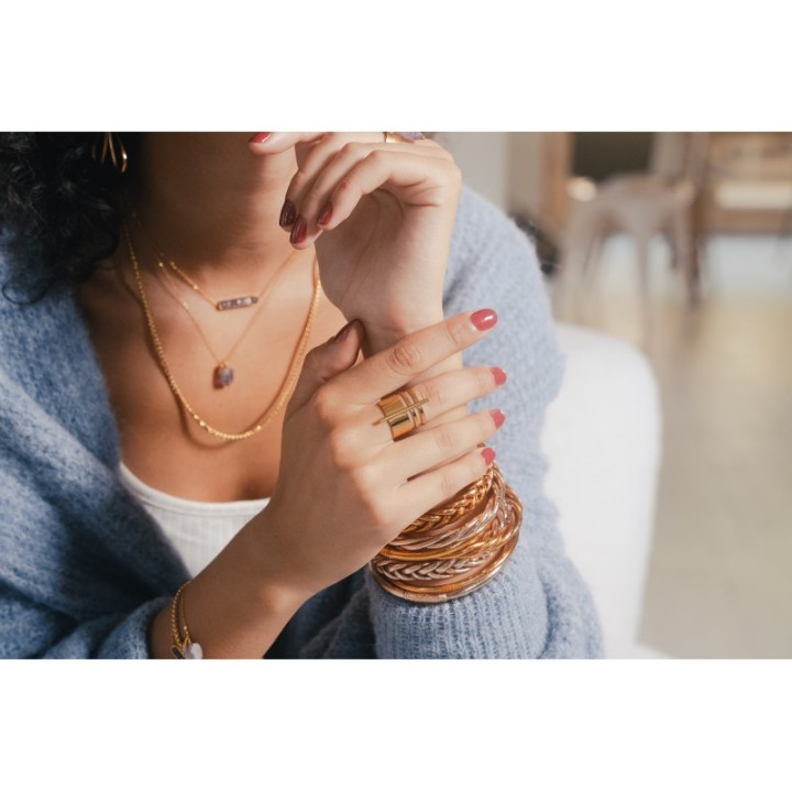 JONC BOUDDHISTE TIBETAINS KUMLAI ROSE GOLD PAS CHER