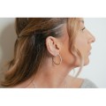 BOUCLES CREOLES GRANDES STRASS ACIER INOXYDABLE SILVER PETIT PRIX