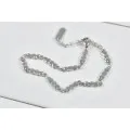 BRACELET MAILLE COEURS ET RONDS ACIER INOXYDABLE SILVER PETIT PRIX