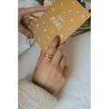 BAGUE DEUX ANNEAUX ET TIGE ACIER INOXYDABLE GOLD PETIT PRIX