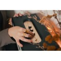 BAGUE ELASTIQUE COEUR ET ETOILE ACIER INOXYDABLE GOLD PETIT PRIX