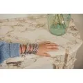 JONC BOUDDHISTE TIBETAIN KUMLAI TORSADE SHINY SILVER PAS CHER