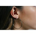 BOUCLES GRANDES CREOLES FINES ACIER INOXYDABLE SILVER PETIT PRIX