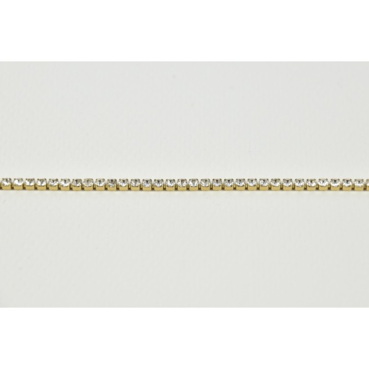 BRACELET SERTI DE STRASS ACIER INOXYDABLE GOLD PETIT PRIX