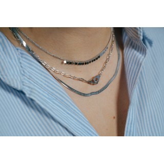 COLLIER MAILLE SERPENT ACIER INOXYDABLE GOLD PETIT PRIX