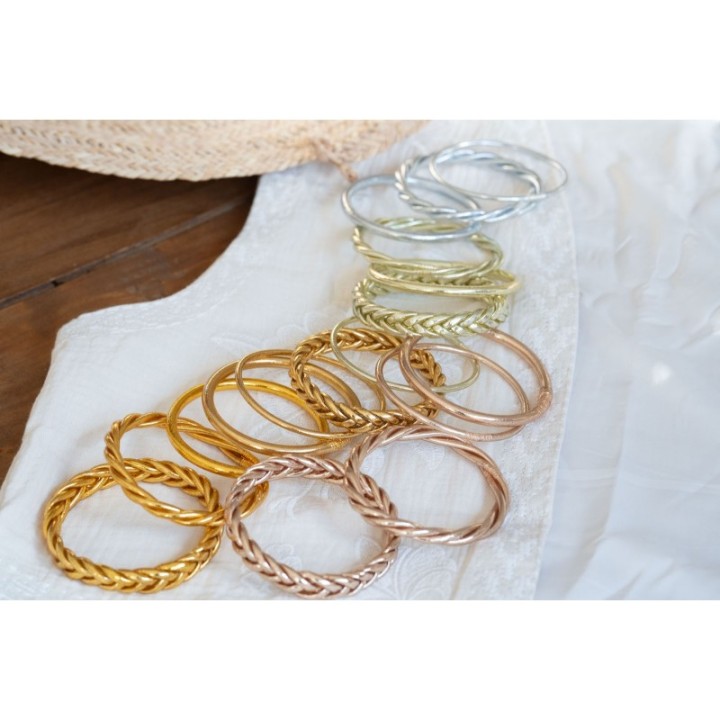 JONC BOUDDHISTE TIBETAINS KUMLAI TRESSE LIGHT GREEN PAS CHER