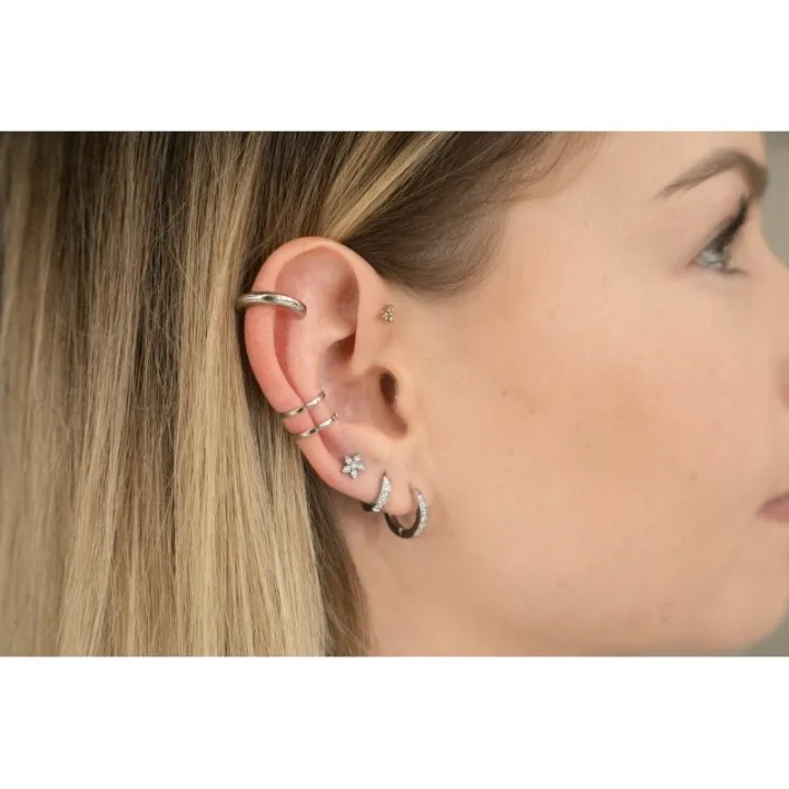 PIERCING ETOILE STRASS ACIER INOXYDABLE SILVER PETIT PRIX