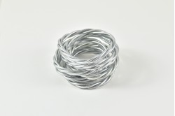 Shiny silver twisted...