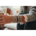 JONC BOUDDHISTE TIBETAIN KUMLAI ARGENT EPAIS PAS CHER
