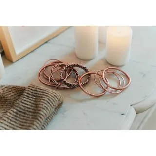 JONC BOUDDHISTE TIBETAIN KUMLAI ROSE GOLD EPAIS PAS CHER