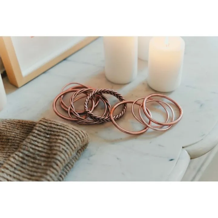 JONC BOUDDHISTE TIBETAIN KUMLAI ROSE GOLD EPAIS PAS CHER