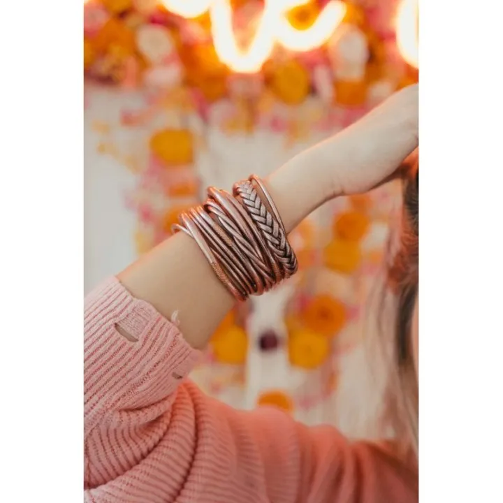 JONC BOUDDHISTE TIBETAINS KUMLAI ROSE GOLD PAS CHER