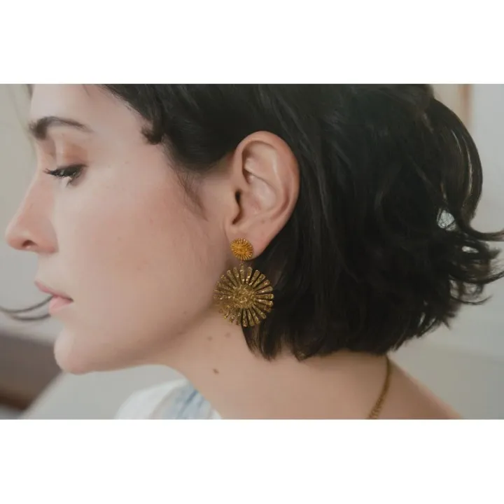 BOUCLES ANNEAUX ENTRELACES ACIER INOXYDABLE SILVER PETIT PRIX