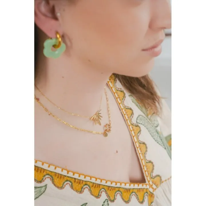 COLLIER GROSSE MAILLE ACIER INOXYDABLE GOLD PETIT PRIX