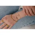 BRACELET CINQ FLEURS ACIER INOXYDABLE GOLD PETIT PRIX