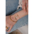 BRACELET CINQ FLEURS ACIER INOXYDABLE GOLD PETIT PRIX