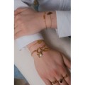 BRACELET PAMPILLES NACRE POISSON ACIER INOXYDABLE GOLD PETIT PRIX
