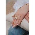 BAGUE ETOILE ET TIGE ACIER INOXYDABLE GOLD PETIT PRIX
