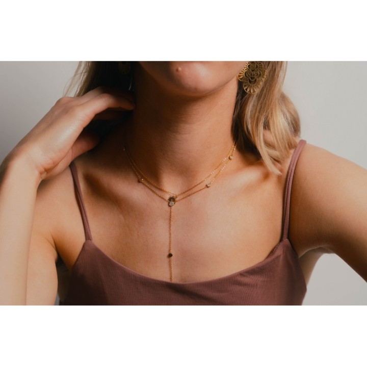 COLLIER MAILLE SERPENT ACIER INOXYDABLE GOLD PETIT PRIX