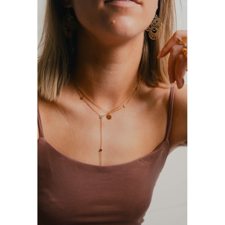 COLLIER MAILLE SERPENT ACIER INOXYDABLE GOLD PETIT PRIX