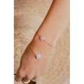 BRACELET CARRE ROSE ACIER INOXYDABLE GOLD PETIT PRIX