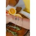 BRACELET PERLES GRIS METALLISE MEDAILLON ACIER INOX GOLD PETIT PRIX